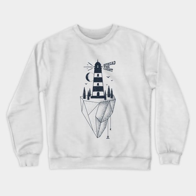 Lighthouse. Spread The Light Crewneck Sweatshirt by SlothAstronaut